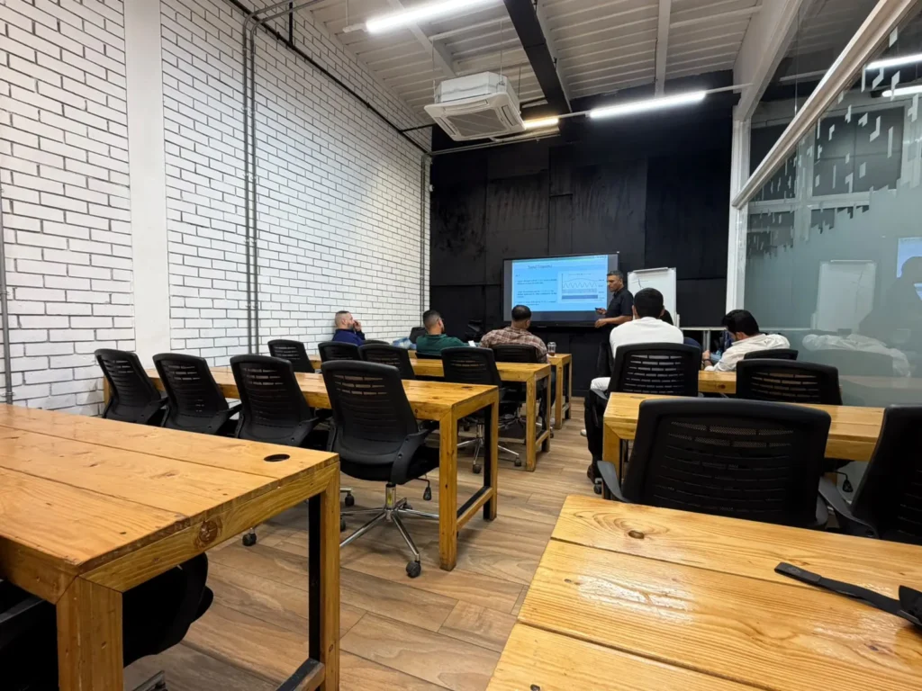 Participants during the theory session of the RD8200G training course